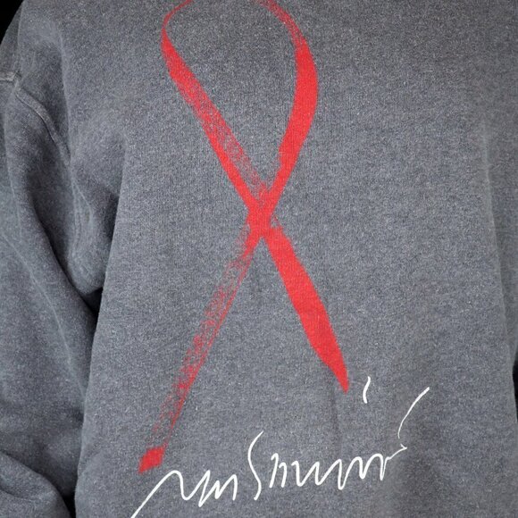 Moschino Jeans 90's AIDS Red Ribbon Sweatshirt - Picture 2 of 7